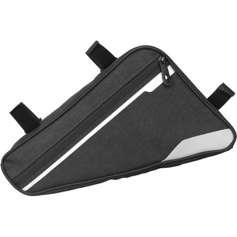 Sacoche de cadre pour vélo 11,42 x 7,87 pouces – Pochette de rangement étanche pour VTT et vélo de route, grande capacité, idéale pour les trajets quotidiens, le cyclotourisme et les voyages (Noir) (1/5)