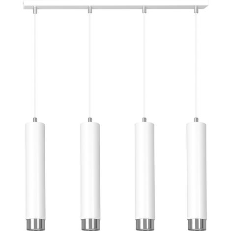 Lampadario Emibig Kibo metallo bianco/cromo 4xGU10 regolabile (1/5)