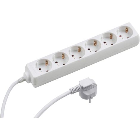 Bloc multiprise IP20 Blanc 1,4 m, blanc, 7430410 (1/4)