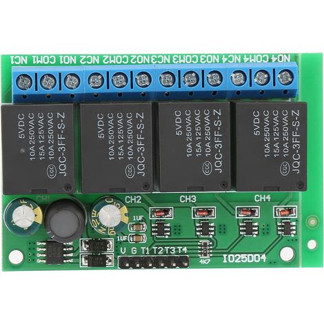 Modulo relè autobloccante a 4 canali Aolidsive, attivazione a impulsi bassi, prestazioni stabili 6-24V, con pin di contatto di buona qualità, per microcontrollore domestico