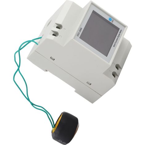 Multimètre sur rail avec affichage LCD de la tension, du courant et de la puissance en courant alternatif (D52-2066), 250-450 V, 0-30 000 W (1/5)