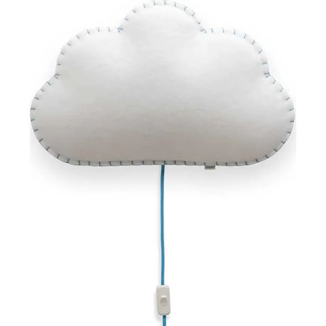 Buokids lampe douce veilleuse/applique nuage, Version: Cordon et connecteur Couleur de la couture: bleu