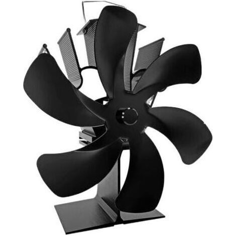 Ventilateur thermoélectrique à 6 pales pour poêle à bois, fonctionnement silencieux, accessoires pour cheminée et foyer (1/5)