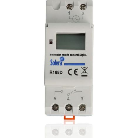 SOLERA R168D - Interruttore orario settimanale digitale-analogico, 230V ac equivalente FIN125182300000