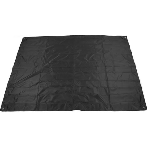 Housse de batterie en tissu Oxford 420D, revêtement argenté, anti-poussière pour meubles pliants, pour intérieur et extérieur, noir