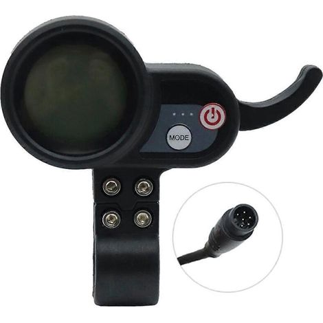 Tableau de bord LCD 36V-60V avec compteur 6 broches pour trottinette et vélo électrique JPBlack