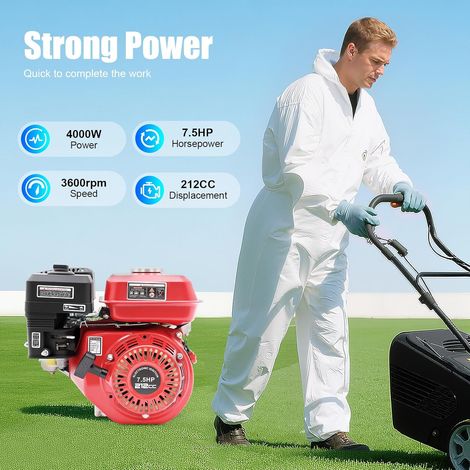 Benzin Stromerzeuger Stromeraggregat 4 Takt Generator 4000W 3600rpm 7.5HP 212cc für Wasserpumpen, Rüttler, Generatoren, Dosiermaschinen, Puster, Dreschmaschinen