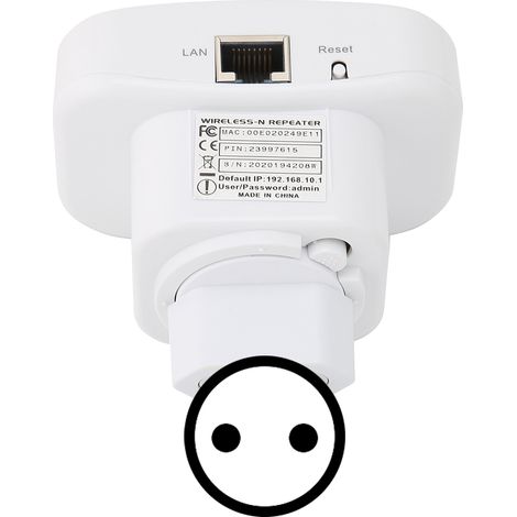Répéteur WiFi haute vitesse, stable, prêt à l'emploi, portable et compact, amplificateur de signal WiFi 100-240 V (prise européenne). (1/5)