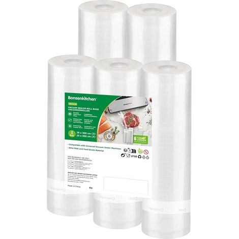 Sacs Sous Vide Alimentaire 2×28cm×300cm & 3×20cm×300cm (1/5)