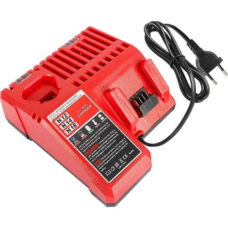 Powarobor M12 M18 Chargeur 12V/18V Li-ION XC Batterie  Chargeur Compatible 48-11-1850 48-11-1815 48-11-1820 48-11-1840 avec Indicateur LED (1/5)
