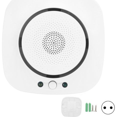 Détecteur de fuite de gaz WiFi 85dB pour application TUYA Smart Life, prise UE 110-230V, alarme de fuite avec testeur (1/5)