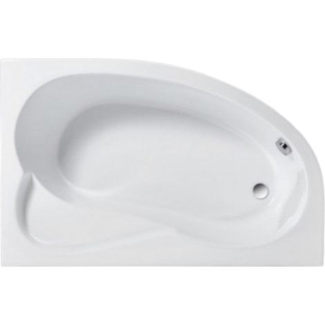 Baignoire asymétrique gauche-droit Coline avec tablier- 140x90 cm - Angle: Droit (1/4)