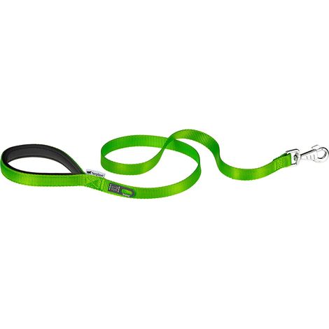Ferplast DAYTONA G Laisse en nylon avec poignée rembourrée. En différentes couleurs et tailles. Variante G15/120 - Misure: 15 mm x L 120 cm - Vert acide
