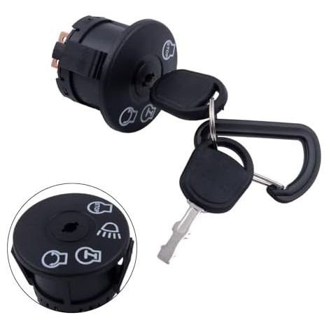 Interrupteur à clé d'allumage de rechange pour tondeuse à gazon MTD 725-1741 925-1741, compatible avec Cub Cadet L100 L105 L107 L110 L120 L130 G110 (1/5)