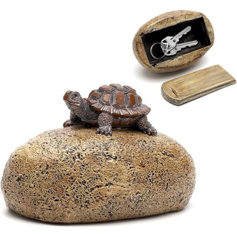 Outdoor key cache, stone with secret compartment, key hiding place, key cache, secret geocaching key cache for outdoor use (1/5)