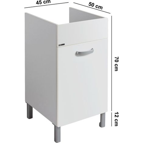 Mobile Lavatoio 45x50 Design Lavanderia Domestica Domina Plus BIANCO (1/4)
