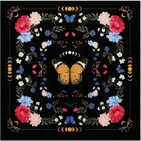 Nappe de tarot en velours luxueux, nappe mystique pour jeu de tarot de table raffiné, 50 x 50 cm (1/5)