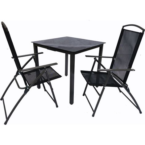 3 pz Gruppo di sedute Set di mobili da giardino 80S 76x80x80 - VCM