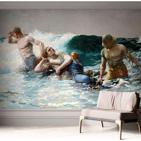 Papier peint autocollant adhésif avec imprimé installation simple qualité excellente sans désordre Combat marin 312x219 cm (1/5)