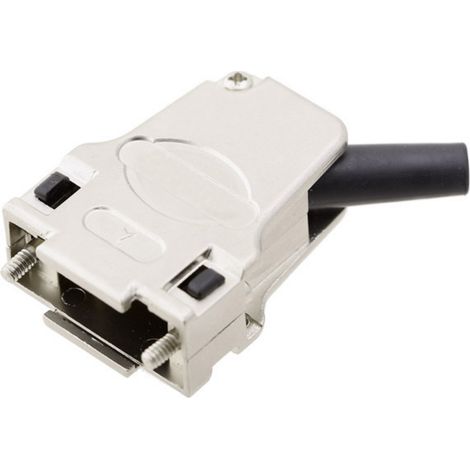 encitech D45ZF09-RG-K 7960-0206-11 D-SUB Gehäuse Polzahl: 9 Vollmetall 45 ° Silber 1 St.