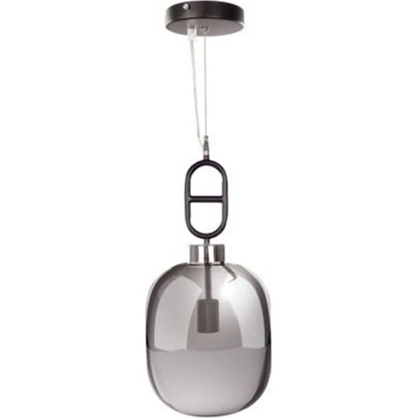 Lampe Suspension Design "Calai" 25cm Gris & Noir (1/3)