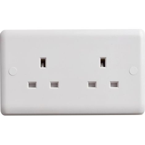 Deta Unswitched Socket 2-Gang 13A (1/3)