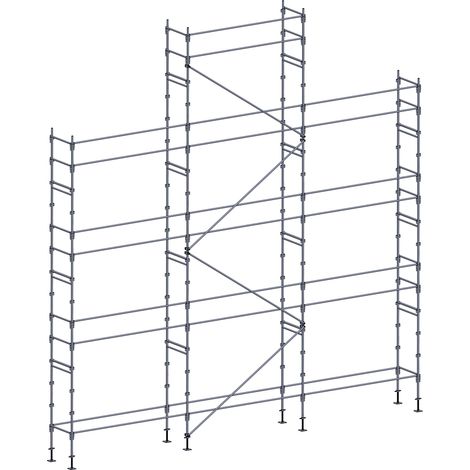 Echafaudage façadier 88 m² lisses