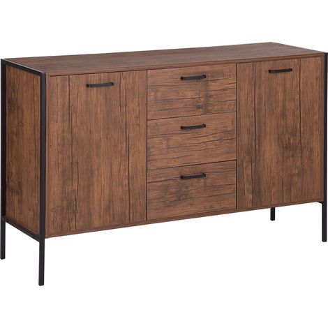 2 Door Sideboard TIFTON Dark Brown