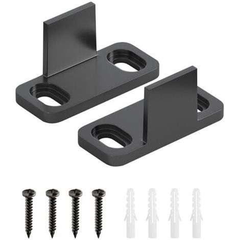 AHLSEN Guide de Porte coulissante, Guide de Sol de Porte de Grange, 2 pièces de quincaillerie de Guide inférieur réglable Non Fendu,Guide de Plancher Porte coulissante (1/5)