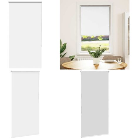 vidaXL Verdunkelungsrollo Weiß 80x130cm Stoffbreite 75,7 cm Polyester (1/5)
