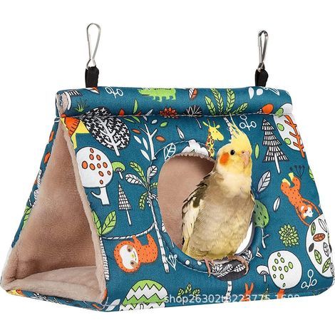 Nido invernale per uccelli, amaca sospesa per pappagalli, amaca sospesa in peluche per gabbia (M) (1/5)