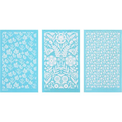 Kit de pochoirs en silicone réutilisable pour argile polymère, DIY création de bijoux boucles d'oreilles décoration 208, 210, 223 (1/5)