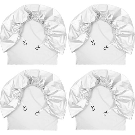 Lot de 4 Housses de Pneus de Remorque Argentées en Tissu 201 Argenté, Protection Imperméable et Coupe-Vent pour Pneus de Secours, Adaptées aux Caravanes et Véhicules Divers (1/5)