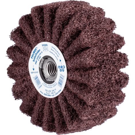 PFERD TOOLS POLINOX Vlies-Schleifrad PNG Ø 125x50 Gewinde 5/8-11 A100 für Feinschliff und Finish 2 Stk