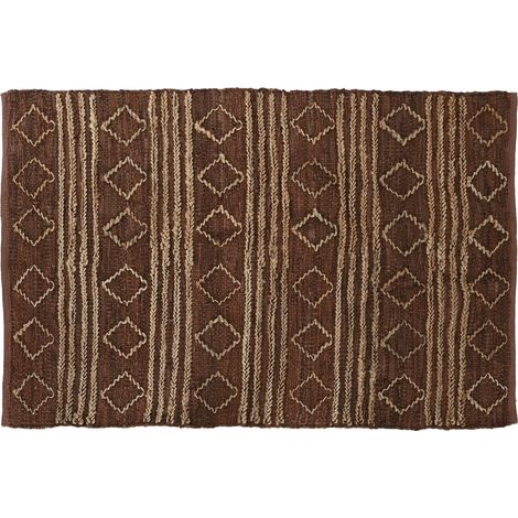 Alfombra Yute Cuero 120X180X1 2000 Gsm Rombos (1/4)