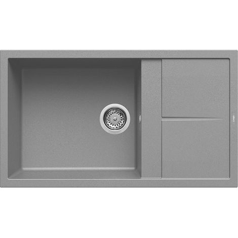 Lavello Elleci Incasso 1 vasca 86x50 Unico 410 Granitek Grigio Cemento LGU41048