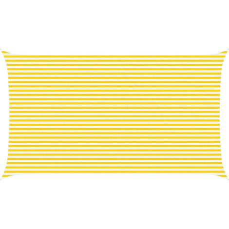 Toldo Vela de Sombra Amarillo y 7 x 4 m 100% Poliéster Oxford vidaXL