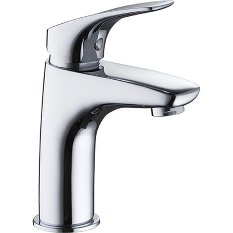 Robinet mitigeur design de lavabo vasque en laiton chrome avec vidage (1/4)