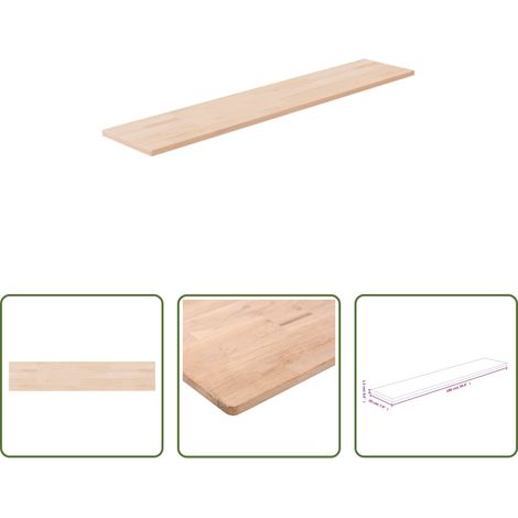 Eichenholz - Regalboden 100x20x1,5 cm Unbehandeltes Massivholz Eiche (1/5)