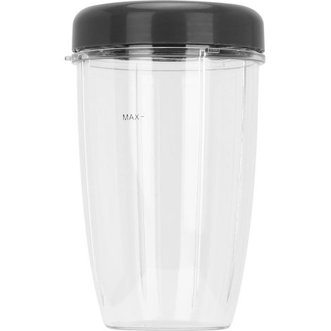 Ortviai Lot de 1 gobelet + couvercle pour mixeur Nutri Bullet 900 W – 24 oz, en PC et ABS alimentaire, transparent (1/3)