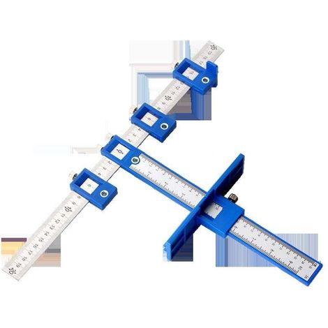 Fitting template, drilling jig for punching and positioning, drilling template for door and drawer handles MUMU (1/4)