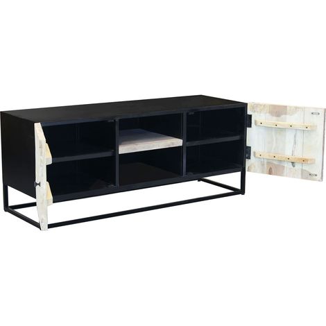 SPIRAL - porta tv legno e ferro (1/4)