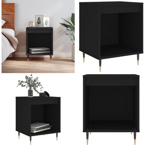 Table de chevet Noir 40x35x50 cm Bois d’ingénierie - Table De Chevet - Meuble De Chambre - Table Nuit - Table D'appoint - Design Classique - Home & Living (1/5)