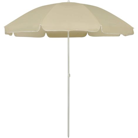 Parasol de plage jaune sable 240 cm (1/5)
