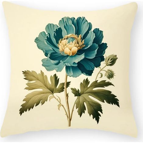 Housse De Coussin Coton Linen - Double Face - Pour Canapé Chaise Lit Voiture Intérieur Extérieur - 40x40 cm (1/5)