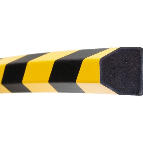 Moravia Protection anti-chocs MORION trapezoïdal 40 × 40 mm L 1000 mm noir/jaune magnétique (1/4)