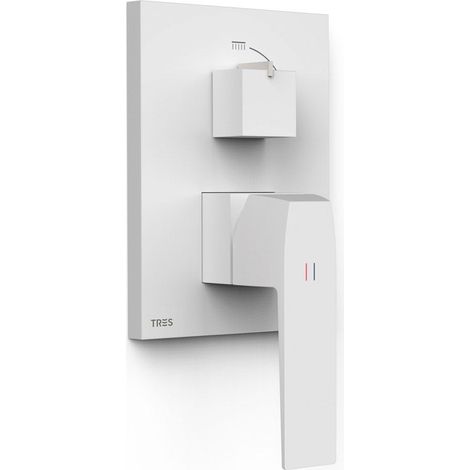 TRES 20228110BM RAPID-BOX Pieza Vista para Caja Empotrada de 2 Vías Color Blanco Mate - ref: 20228110BM