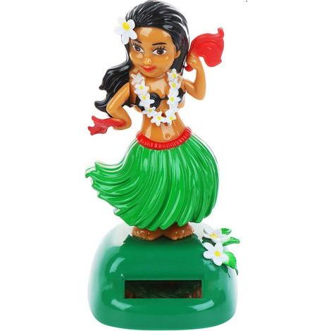 Poupée Hawaïenne Solaire pour Tableau de Bord - Figurine Dansante avec Panneau Solaire pour Bureau ou Chambre (1/5)