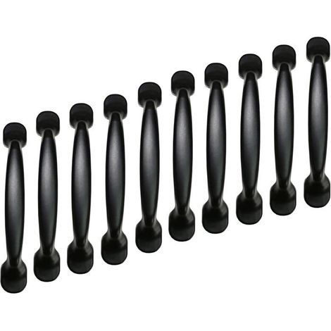 Set di 10 maniglie nere da 96 mm per ante di mobili da cucina, cassetti e mobili da camera da letto. (1/5)