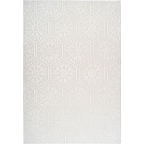 Tapis Moderne Fait Main "Monroe II" Blanc 120 x 170 cm (1/4)